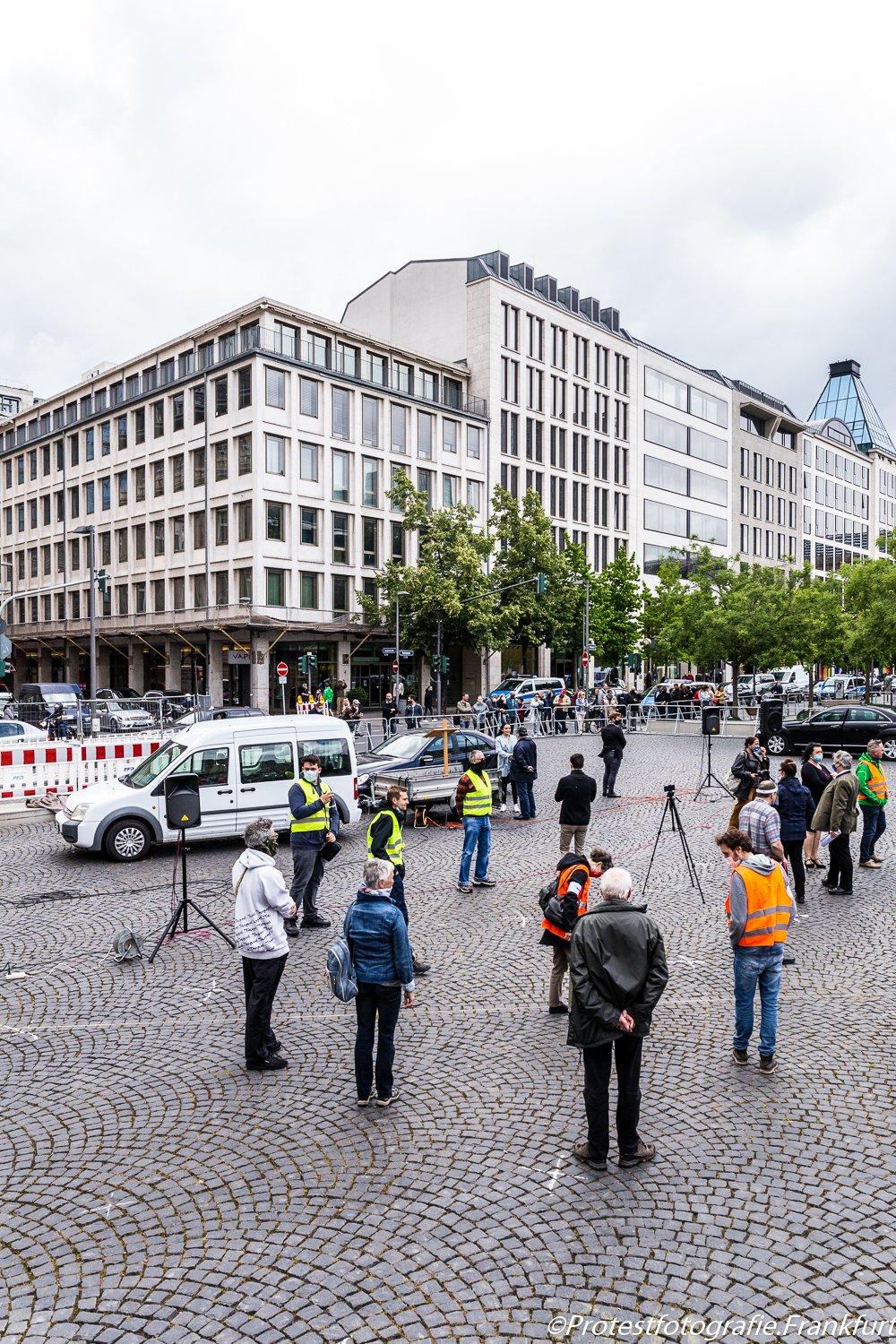 AfD-nahe Kundgebung am 6.6.2020 auf dem Frankfurter Roßmarkt