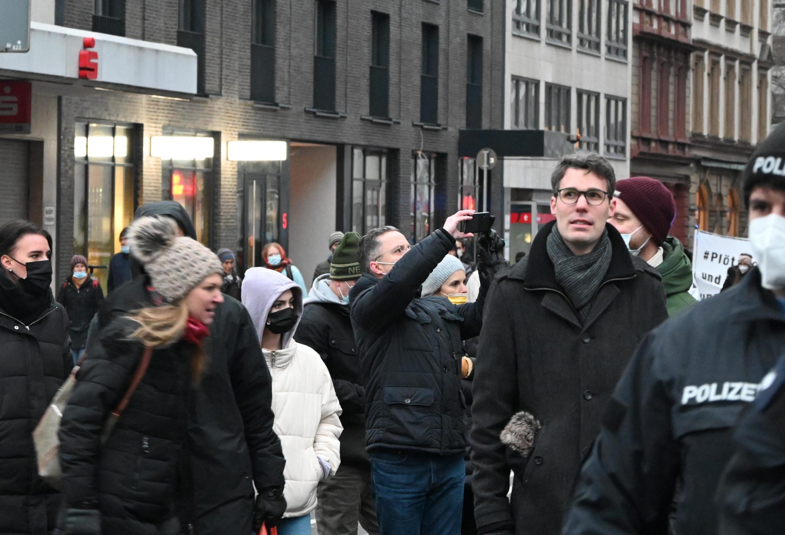 Joël Roux auf einer Demonstration der Corona-Rechten am 15. Januar 2022